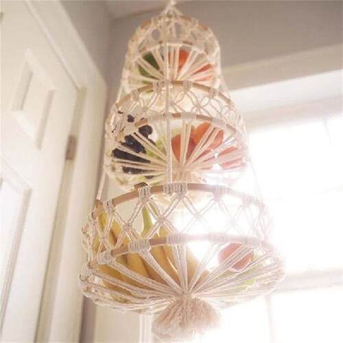 Tassel Hanging Basket Bohemian Home Decor Flower Pot Rack