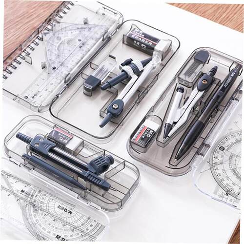 8 Pcs/Set Compass Ruler Set Protractor Drawing Triangle Era1