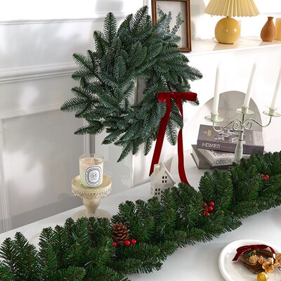 24in Flocked Tabletop Christmas Tree, Small Garland Decor