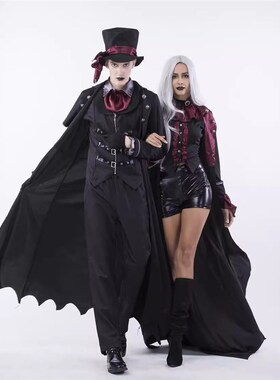 Halloween cosplay couple costume万圣节男女角色扮演吸血鬼服装