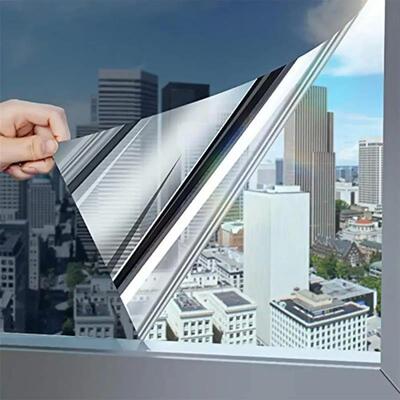 One Way Mirror Window Film Privacy Stained Glass Vinyl for H