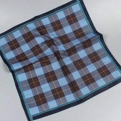 15.7in Mens striped cloth handkerchief, suit small square g