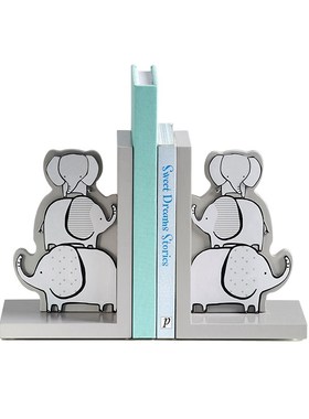 大象书挡摆件书柜儿童房装饰品卧室书架书靠创意可爱桌面书桌书立