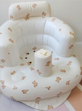 PVC Inflatable Baby Chair Bear Pattern Swimming Pool Inflata