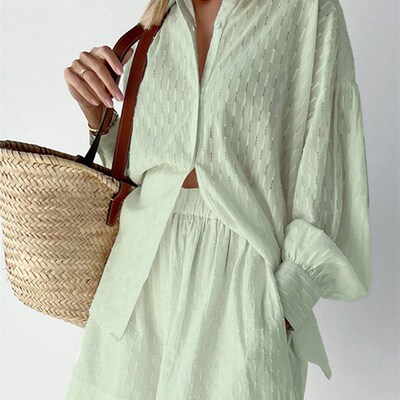 Women Two Piece Outfits 2023 Summer Fashion Jacquard Loose S