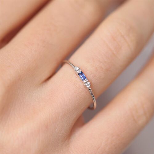 Thin Dainty Stacking Rings For Women Elegant Mini 3 Color Cr