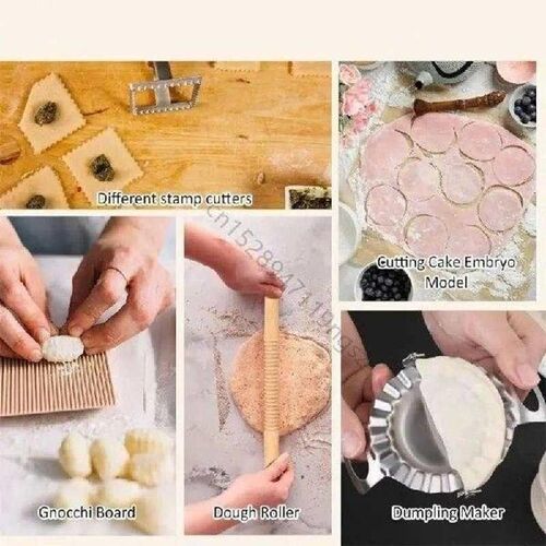 Pastas Making Set Rolling Pin with Scales Gnocchi Board