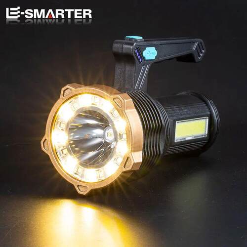 Portable Handheld Flashlight LED Super Bright USB Rechargeab