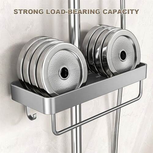 Aluminum Shower Shelf With Towel Rack Bathroom shelf Without