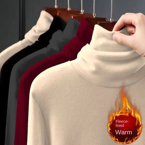 utumn Wnter Basc Slm Soft Sold Color Turtleneck Sweater Kntt