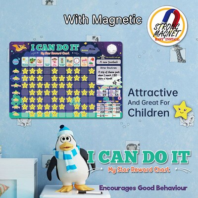 Preschool Toys Children English Magnetic Reward Chart Good H