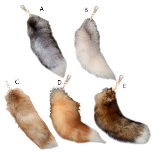 Animal Tail Key-Ring Fluffy Tails Chain Keychain Personalize