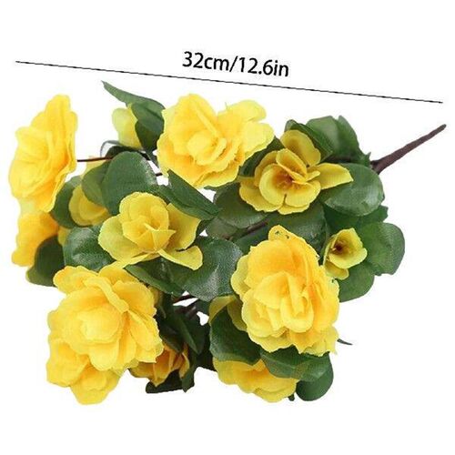 Silk Begonia Bush  Artificial Flowers Outdoor Dcor