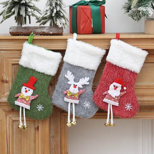耶诞袜树挂饰Socks Candy Socks Cartoon Christmas Tree Pendant