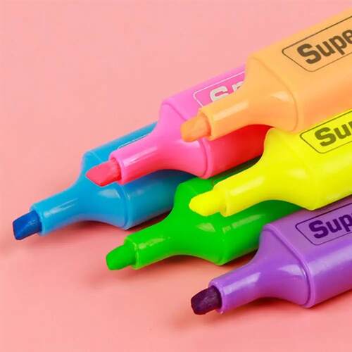 4/6 Colors Colorful Highlighters Art Markers Oblique Drawing