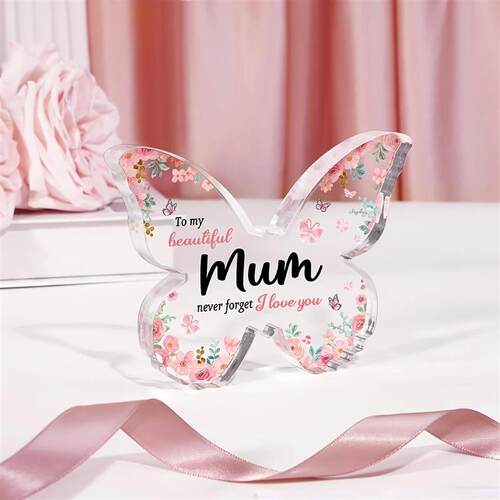 Butterfly-shaped Acrylic Plaque Gift For Mom Unique Creative