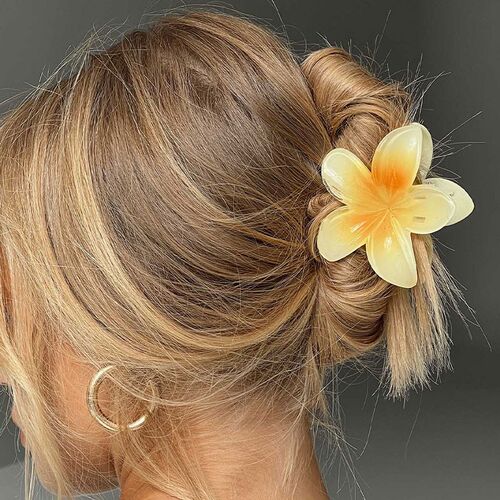 Women Flower Hair Clips Bohemia Petal Shape Hair Barrette Ac