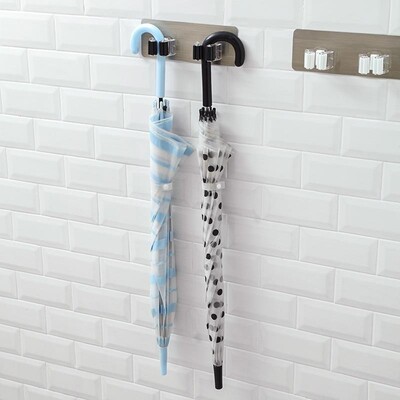 Mop clamp holder with no holes strong glue hook broom mop