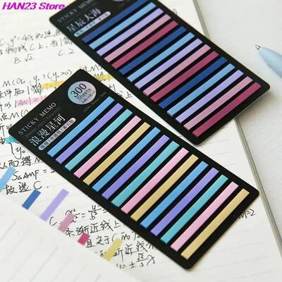 300 Sheets Rainbow Color Index Memo Pad Sticky Notes Paper S