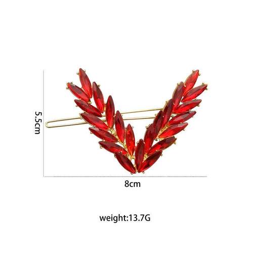 Luxury Shining Crystal Hair Clip For Women Korean V Shape Bu