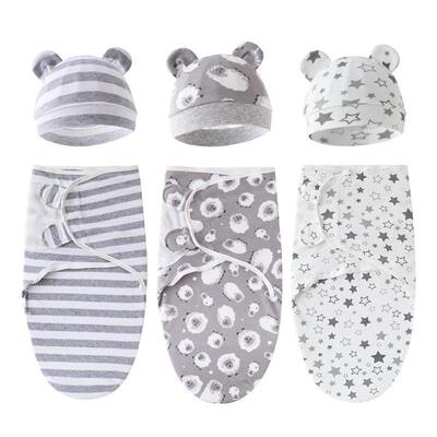 1/2PCS Cotton Newborn Sleepsack Baby Swaddle Blanket Wrap Ha