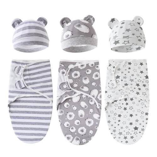 1/2PCS Cotton Newborn Sleepsack Baby Swaddle Blanket Wrap Ha