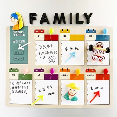 Magnetic calendar schedule white board Refrigerator tape