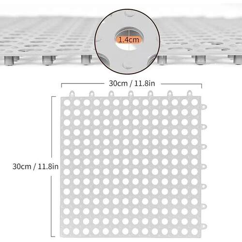 Rubber Floor Tiles Soft PVC Non-Slip Tile Splicing Shower Ma