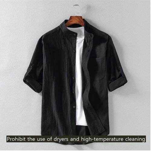 Spring and Summer Stand Collar Five-point Mid-sleeve Fashion