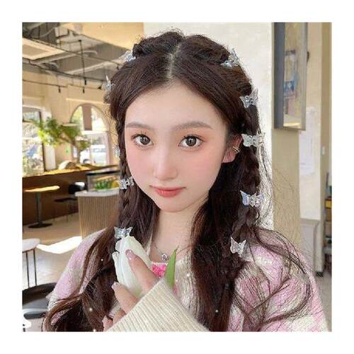 10pcs Mini Hair Clip Claw Lady Girls Braided Butterfly Clip