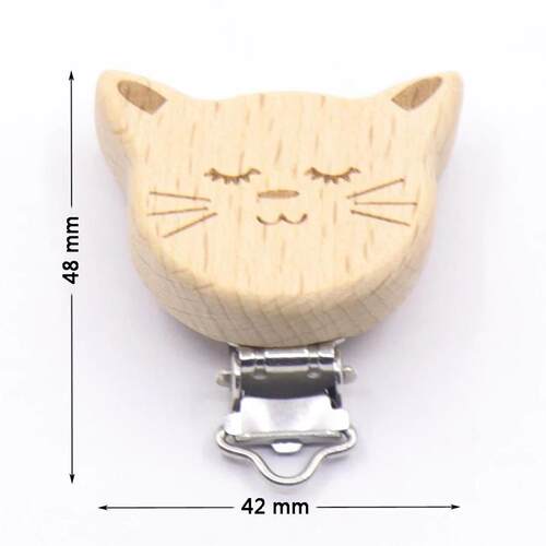 5PCS Wooden Rabbit Star Pacifier Clip Baby Accessories Woode
