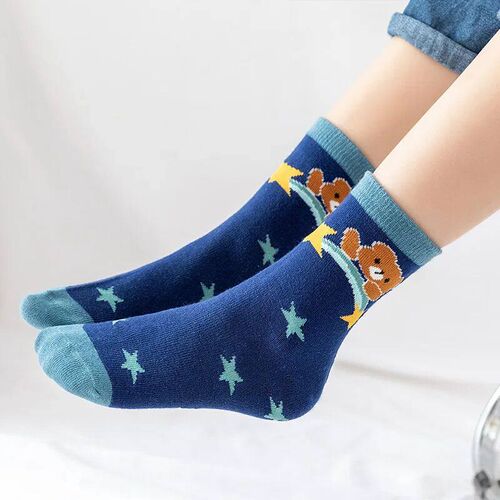 5Pairs Baby Socks Newborn Baby Boy Cute Short Sock 0-1-3-10Y