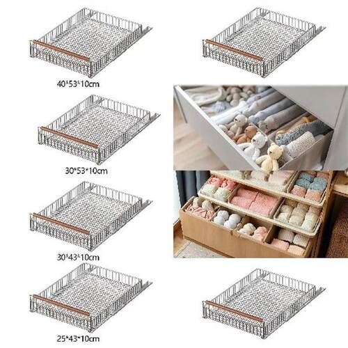 Pullout Drawer Basket Metal Wire,Space Saving,Sliding,under