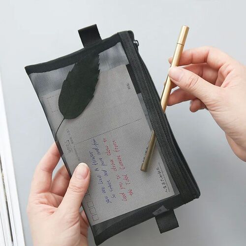 Transparent Clear File Folder Zipper Pencil Pouch Pencil Bag