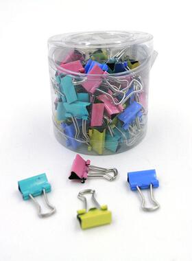 60pcs/lot 15mm colorful metal binder clips paper clip office