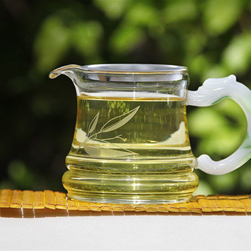CHIKAO奇高耐热玻璃加厚公道杯茶漏分茶器茶海公杯琉璃把手