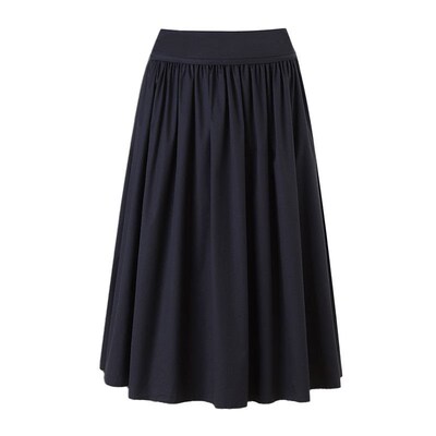 Summer all-matching pleated skirt Hepburn style fluffy solid