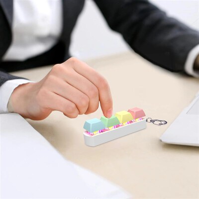 LED Keyboard Key Toy Sss Relief DIY Fidget Button Keycap Fid