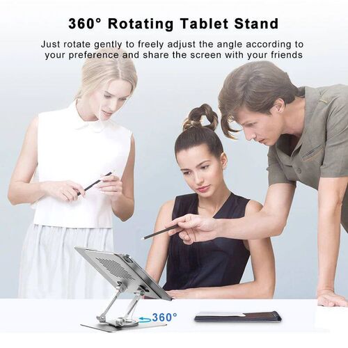 ST04 Swivel Tablet Stand Aluminum Portable 360 Rotating Tabl
