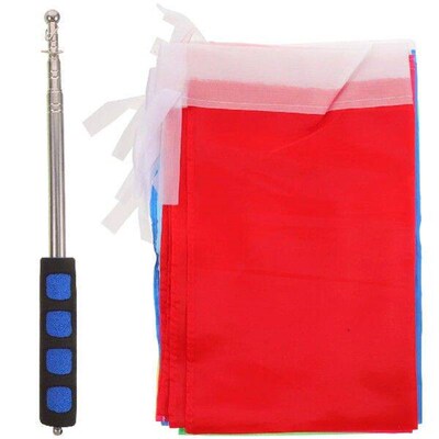 10 Pieces 40x60cm Color Flags with 1 2m Retractable