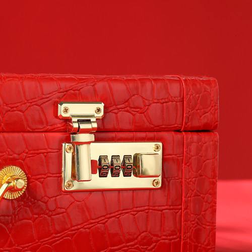 结婚礼金盒提亲聘礼箱彩礼钱盒子装陪嫁红包订婚用品大全10万箱子