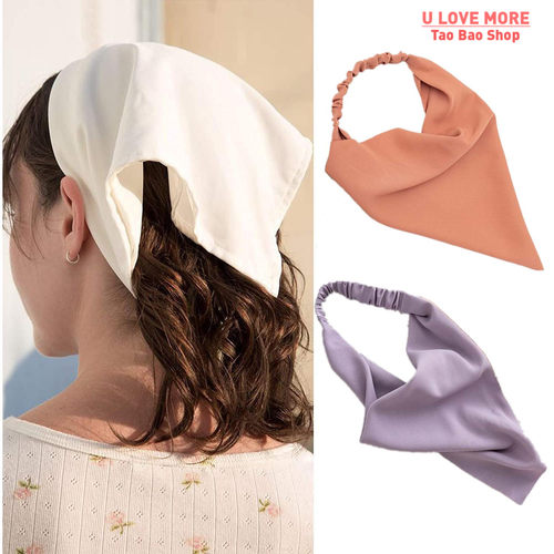 Solid Color Triangle Bandanas  Headbands Hair