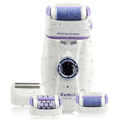 Kemei 3in1 Women Epilator Electric Shaver Facial Body Hair 1