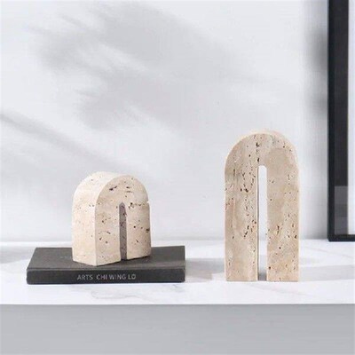 Natural Stone Arch Geometry Ornaments Modern Crafts Desk