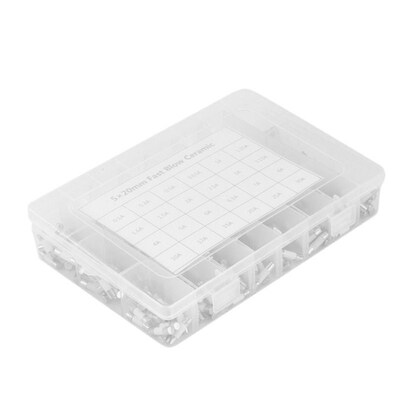 360Pcs 24Values 5X20mm Fast Blow Ceramic Fuse 250V 0.1A 0.25