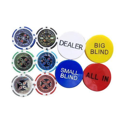 100 Chip Dice Style Poker Set Aluminum Case Taxas