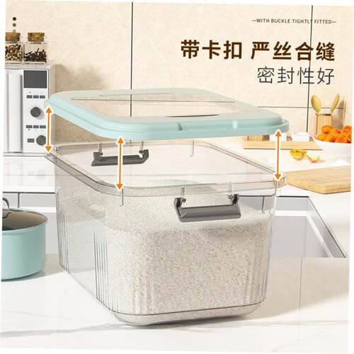 rice storage box beans container cover cereal plastic boxes