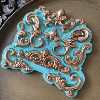 Relief Silicone Epoxy Resin Plaster Mould cake mold fondant