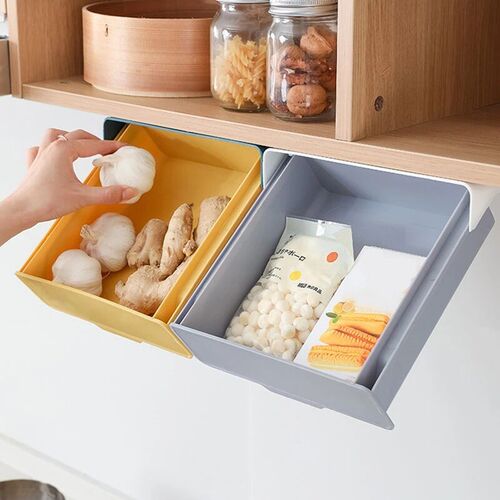 Under Desk Drawer Adhesive Storage Box For Office Hidden Sto