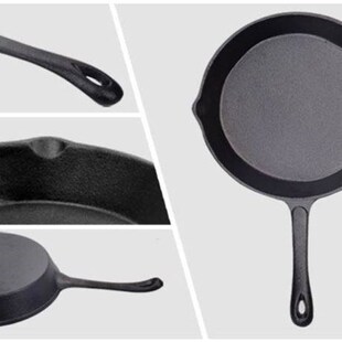 thick uoated cast iron flat frying pan non-stick cast i